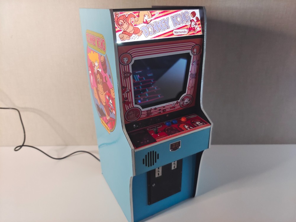 Donkey Kong trilogy 1/6 scale mini working arcade cabinet.
