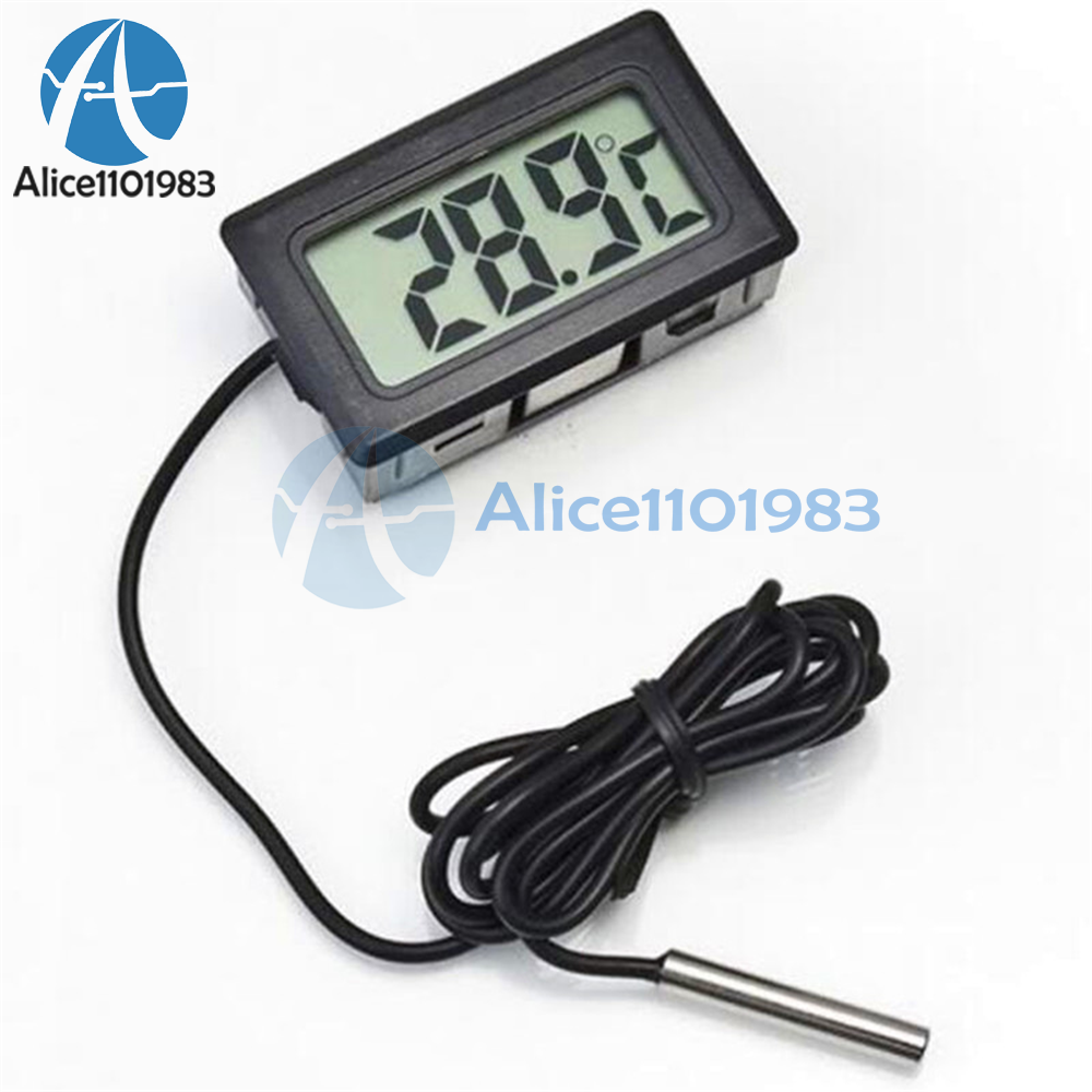 Digital LCD Temperature Meter Home Room Thermometer With 1m Sensor Probe
