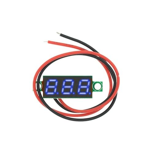 DC 5~30V Mini Digital Voltage Meter with LED Display Panel, 4PCS 0.28" Blue