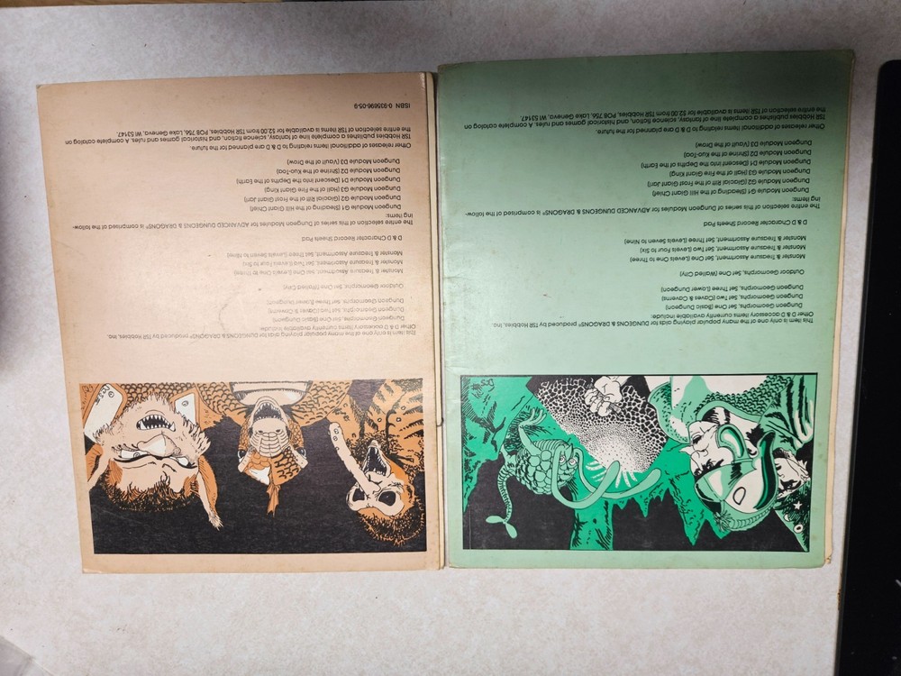 ADVANCED DUNGEONS & DRAGONS DUNGEON MODULE D1 D2 D3 COMPLETE MODULE SET TSR 1978