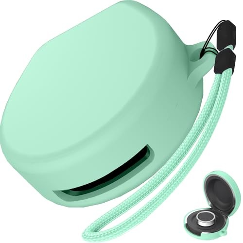 Cover for Oura Ring 4 Charging Case, Soft Silicone Protective Case Mint Green
