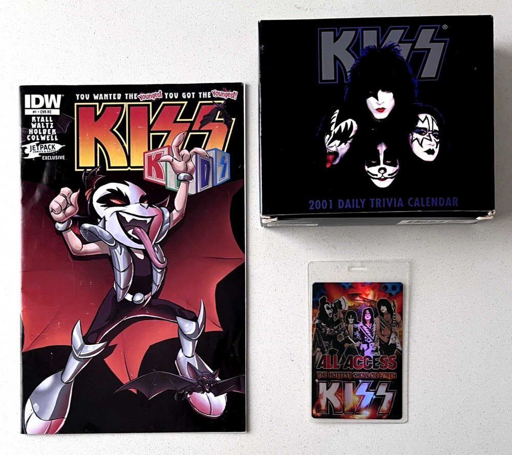 KISS The Hottest Show On Earth Tour All Access Pass 2001 Trivia Calendar & Comic