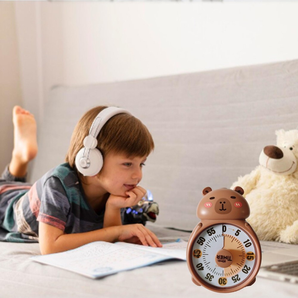 Cute Visual Timer for Kids, Kids 60 Minute Countdown Timer for Teaching, Sile...