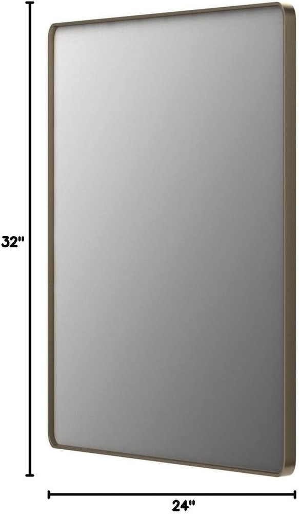 Versatile 24"x32" Wall Mounted Bronze Mirror - Hang Horizontally or Vertically