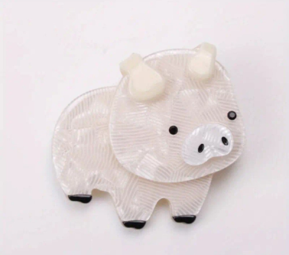 Acrylic Pig brooch