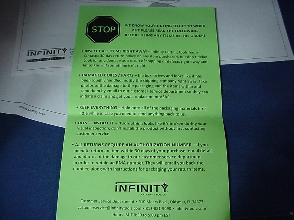 New Infinity Tools D-Handle Full Size Universal Router Base