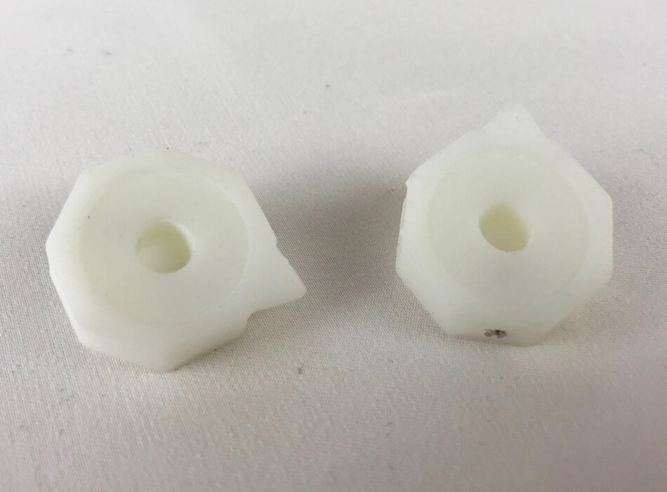 2 Vintage Daka-ware Style Octagon Pinwheel Guitar Pointer Knobs Black or White