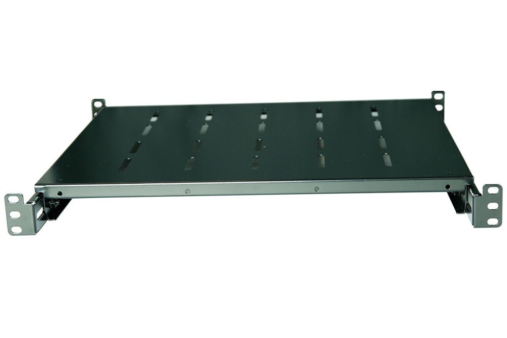 4Pcs Fixed Rack Server Shelf 1U 19'' Shelves Rack Mount Adjustable 14"-20" Depth