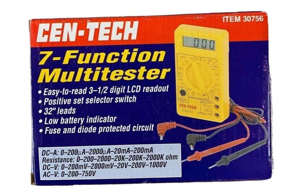 CEN-TECH 7-Function Multitester Multimeter NOP