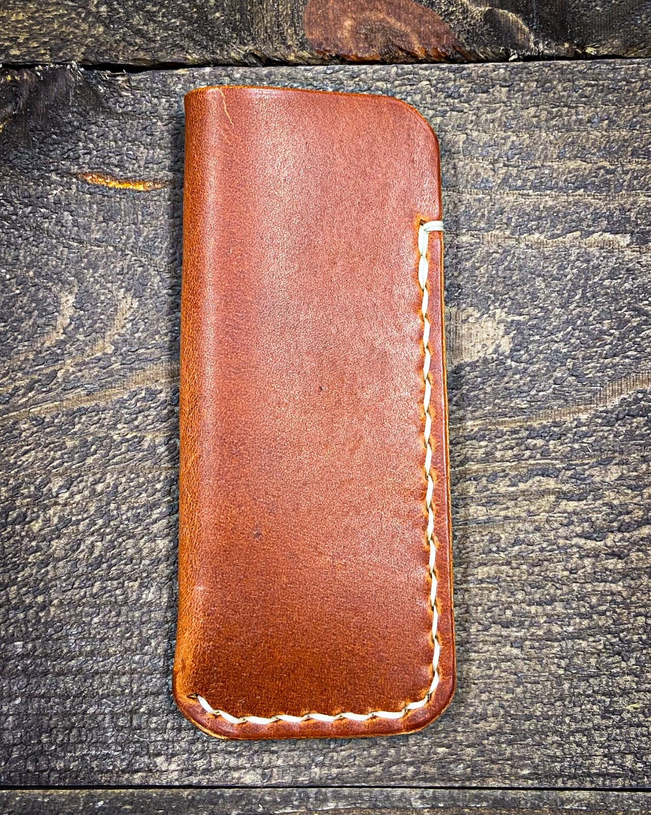 Leather EDC Pocket Knife Slip universal 4.75”x 2” fits Bugout, Stockman and more