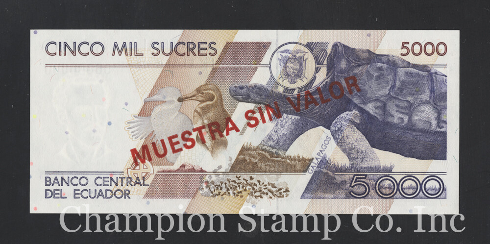 Ecuador Banknote Specimen Catalog 128s