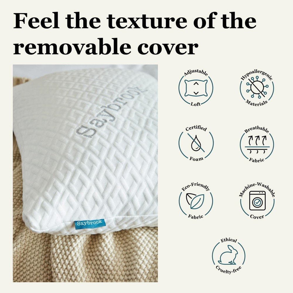 Saybrook Adjustable Down Alternative Pillow - Standard/Queen