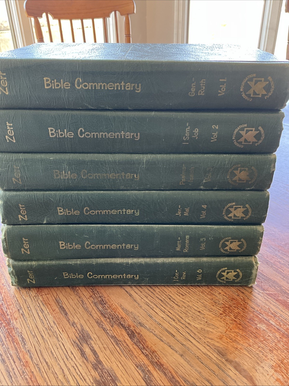 E.M. Zerr Bible Commentary Complete 6-Vol. Set 1947 HB Genesis to Revelation 1-6