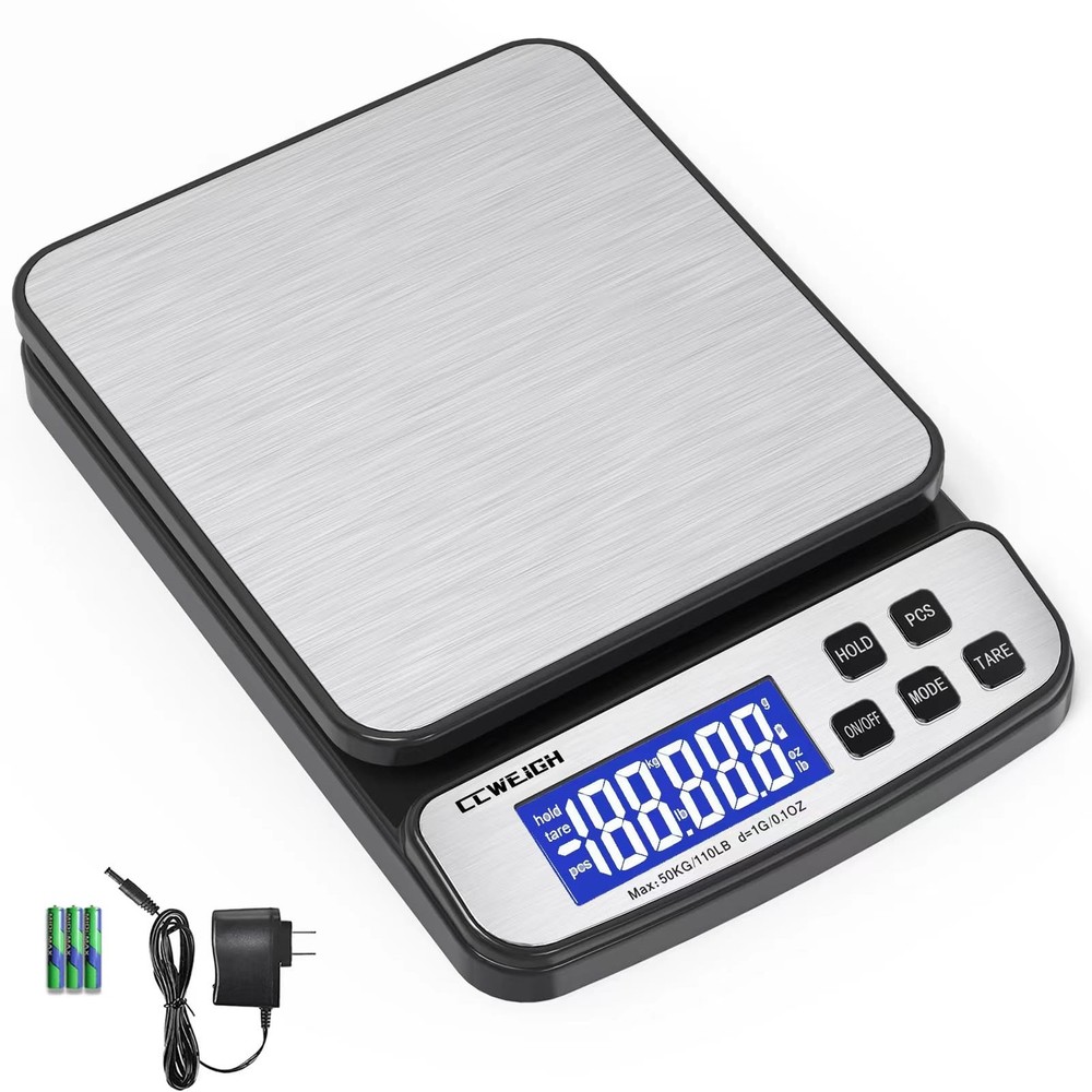 Digital Shipping Scale 110 lbs x 1g with Hold and Counting Function Scale Pos...