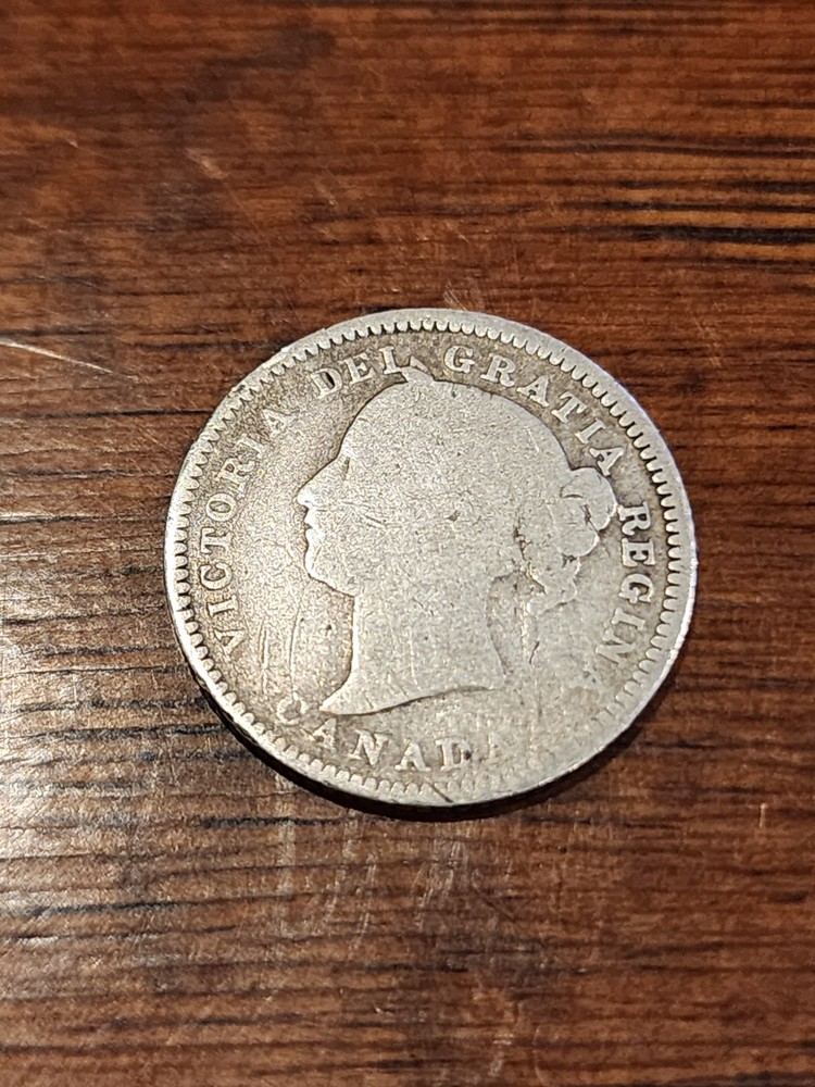 1880H Canada 10 Cents Silver Coin