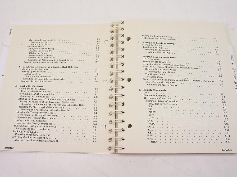 HP 8156A Attenuator Operating & Programming Guide - Softcover Bound