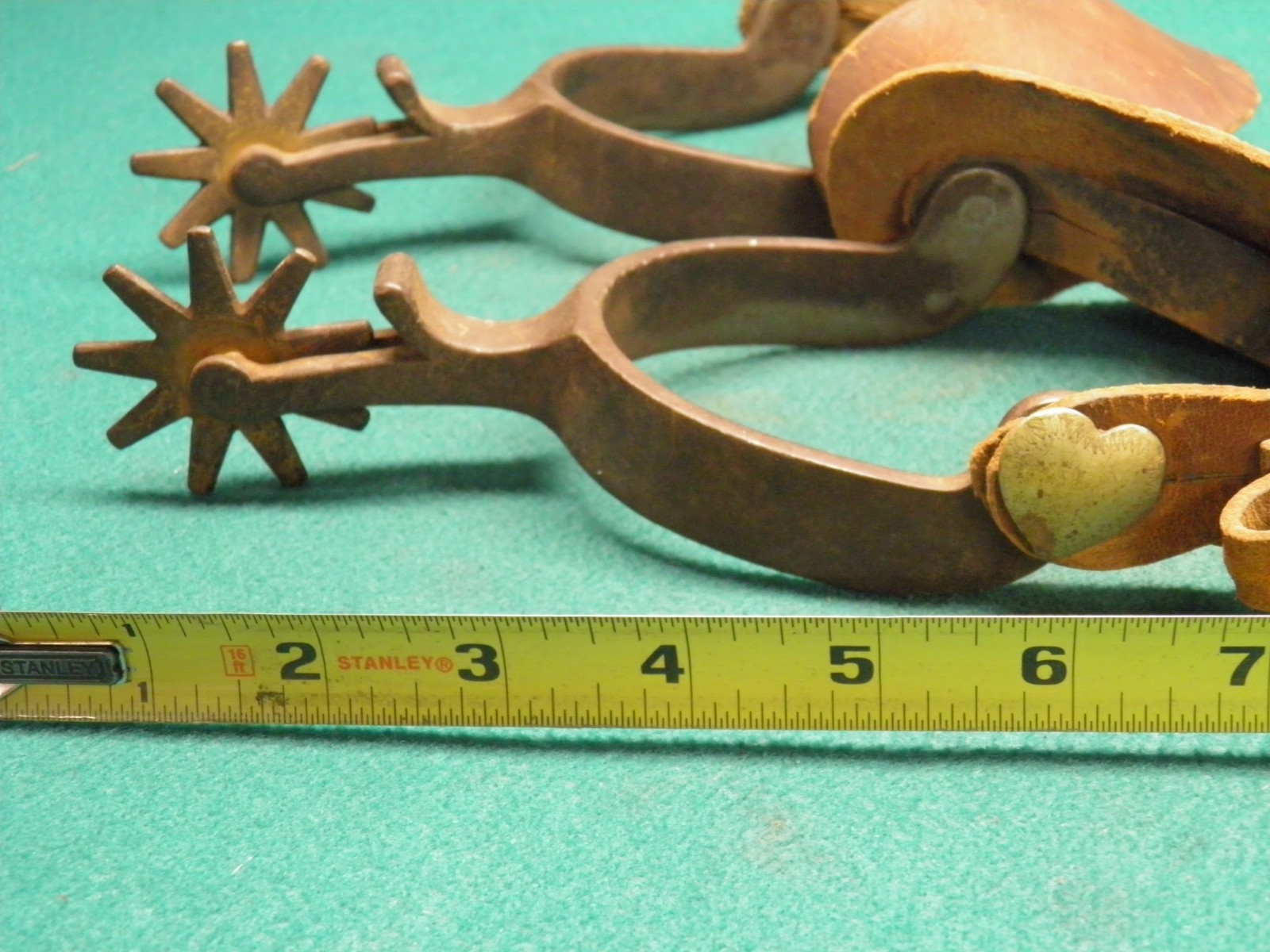 NICE OLD VINTAGE PAIR OF CROCKETT WESTERN COWBOY SPURS