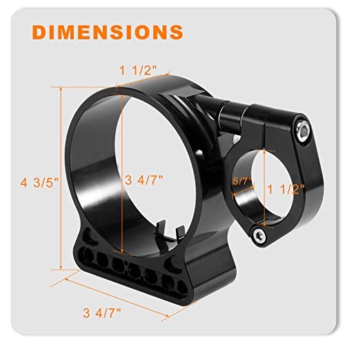 39MM Motorcycle Speedometer Side Mount Relocation Bracket, Odometer Instrument