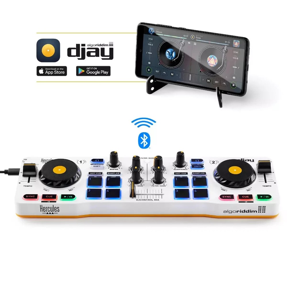 Hercules DJControl Mix Wireless Double Deck Controller w/ Bluetooth