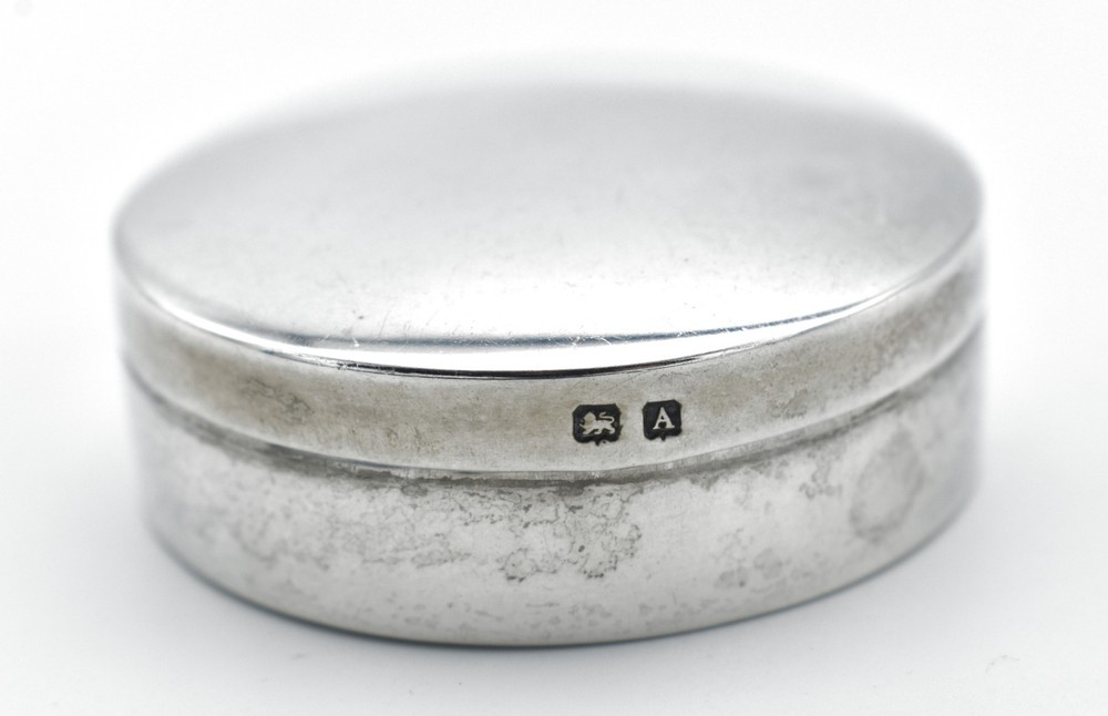 Antique Solid Silver Pill Pot Snuff Box 1925 William Neale