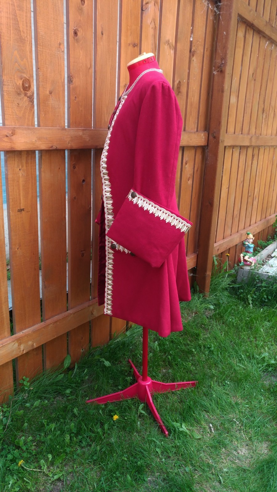 Rococo/Pirate/Captain 18th century Frock Coat, Red