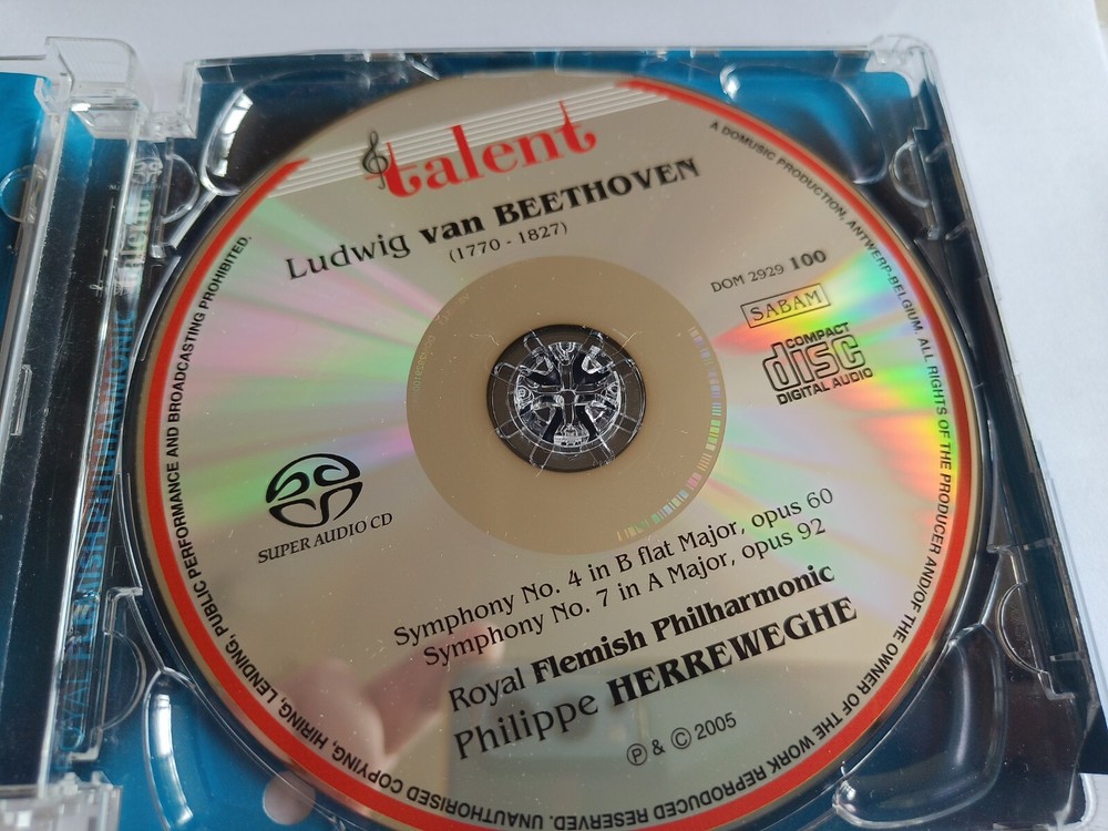 BEETHOVEN: SYMPHONY 4 & SYMPHONY 7 NEW CD