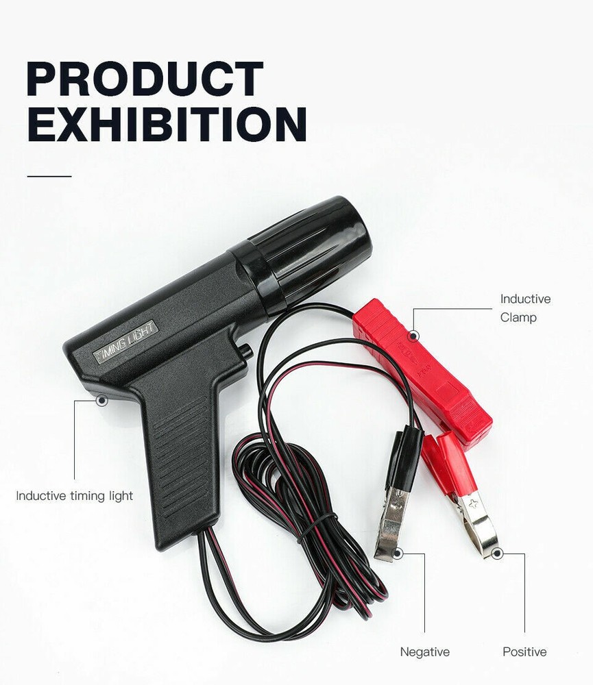 12V Petrol Engine Timing Light Gun Ignition Timing Detector Strobe Tool