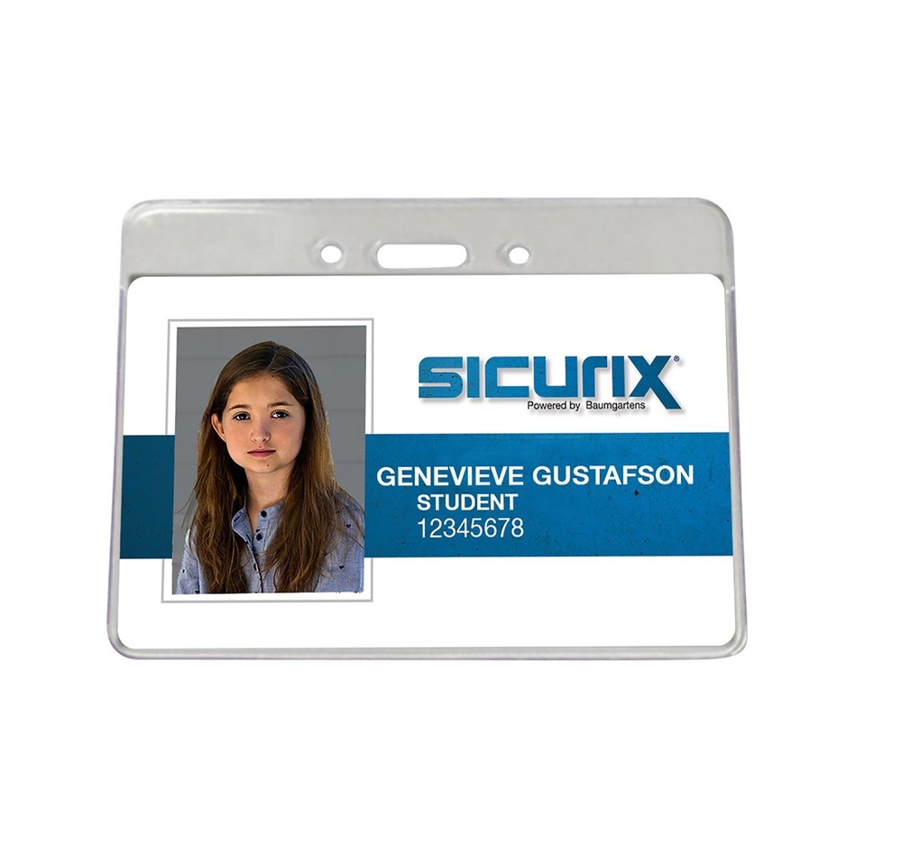 SICURIX Proximity Badge Holder Plastic Clear Standard Functional School Study