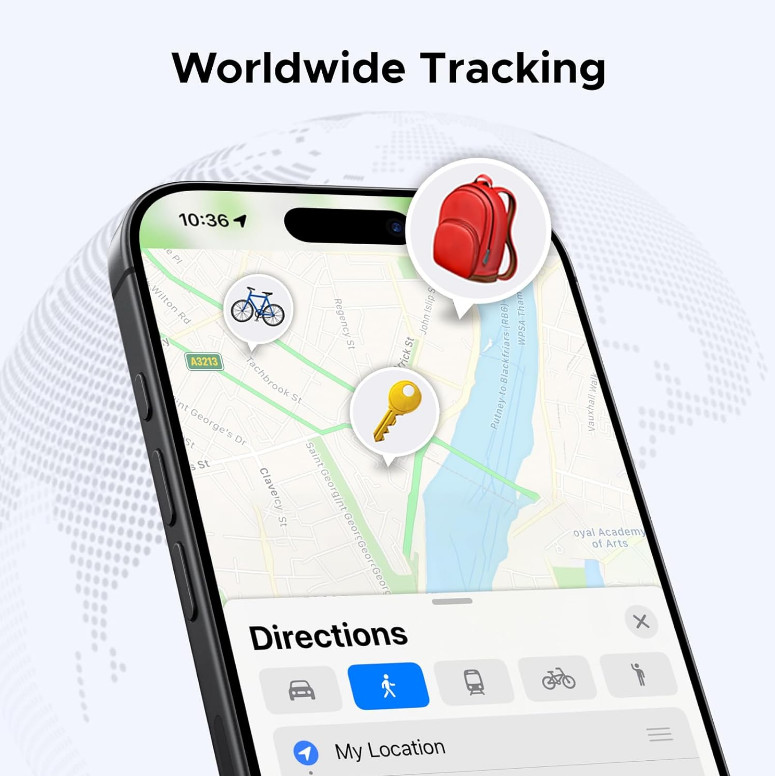 Apple Finder Tag, iOS Only Air Tracker Tags 2-Year Replaceable Battery Bluetooth