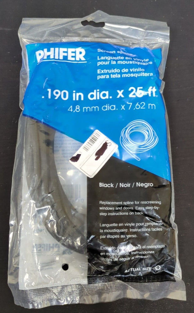 Phifer Screen Spline .190 in dia. x 25 ft