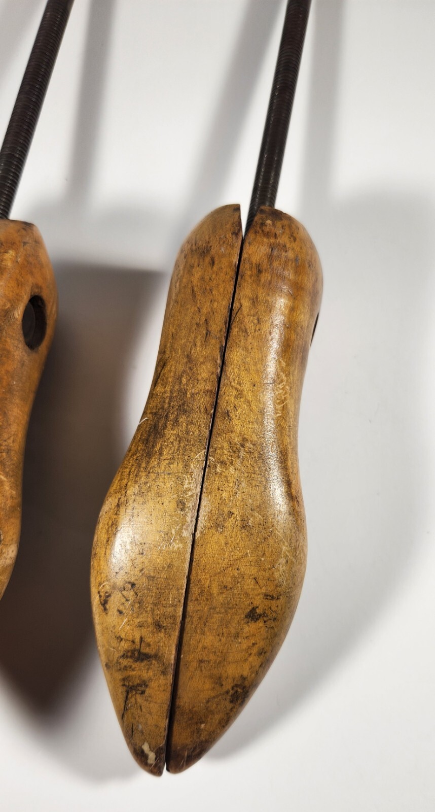 LOT OF 2 VINTAGE STAMPED MCC SHOE TREES NO. 3 SPLIT TOE
