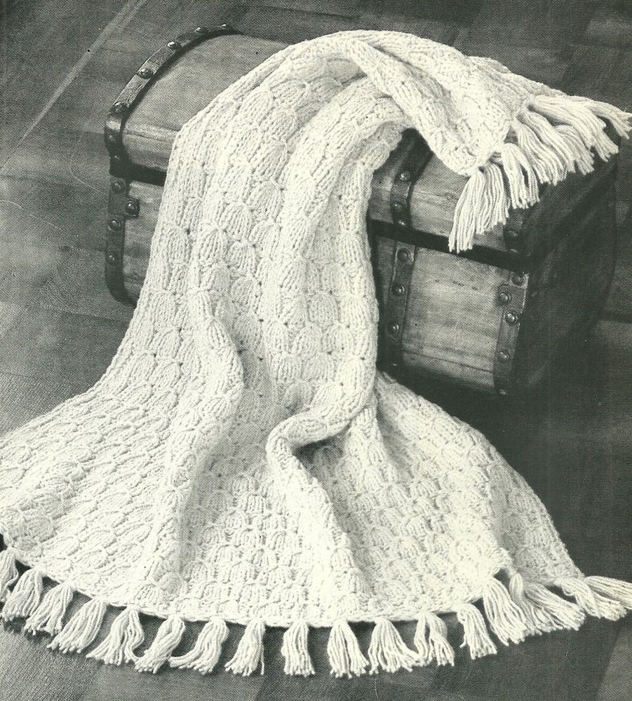 Golden Bells Afghan KNITTING Pattern INSTRUCTIONS removed from a publication