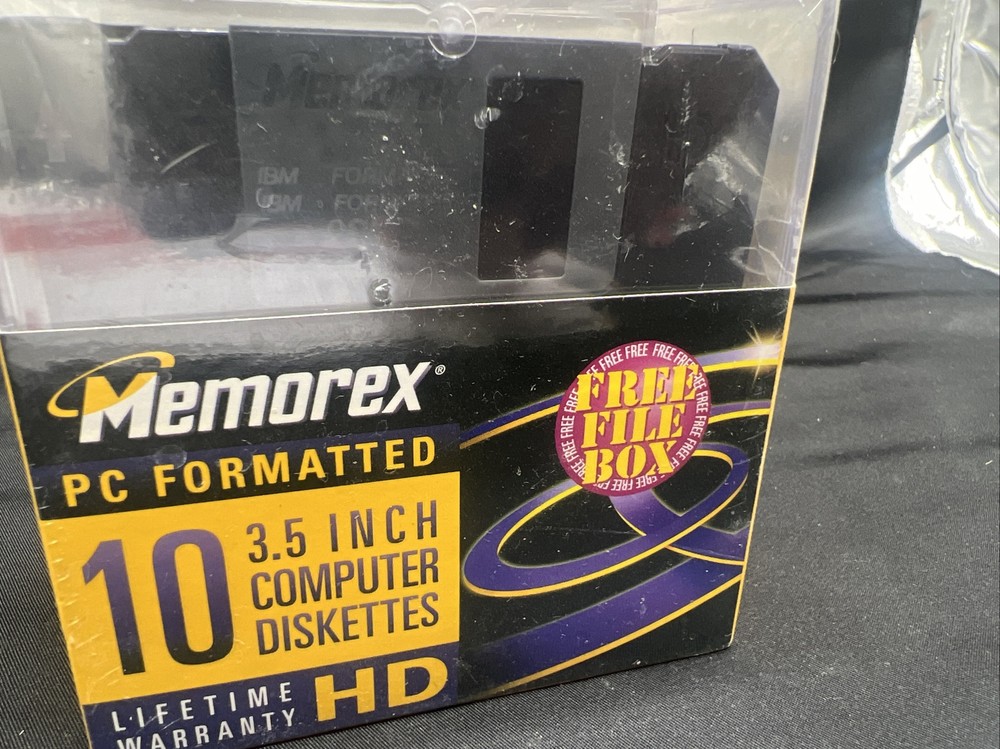 Memorex PC Formatted 3.5 Inch Computer Diskettes HD 10 Pack - New Never Opened