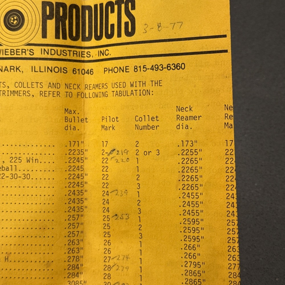 Forster Case Trimmer Original Cardboard BOX + Instructions **Empty Box**