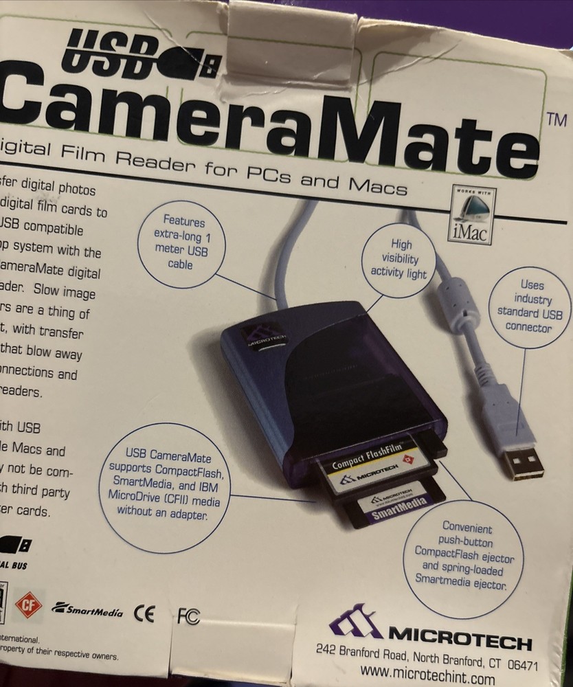 Microtech USB Camera Mate Digital Card Reader DPCM-USB CameraMate PC IMAC