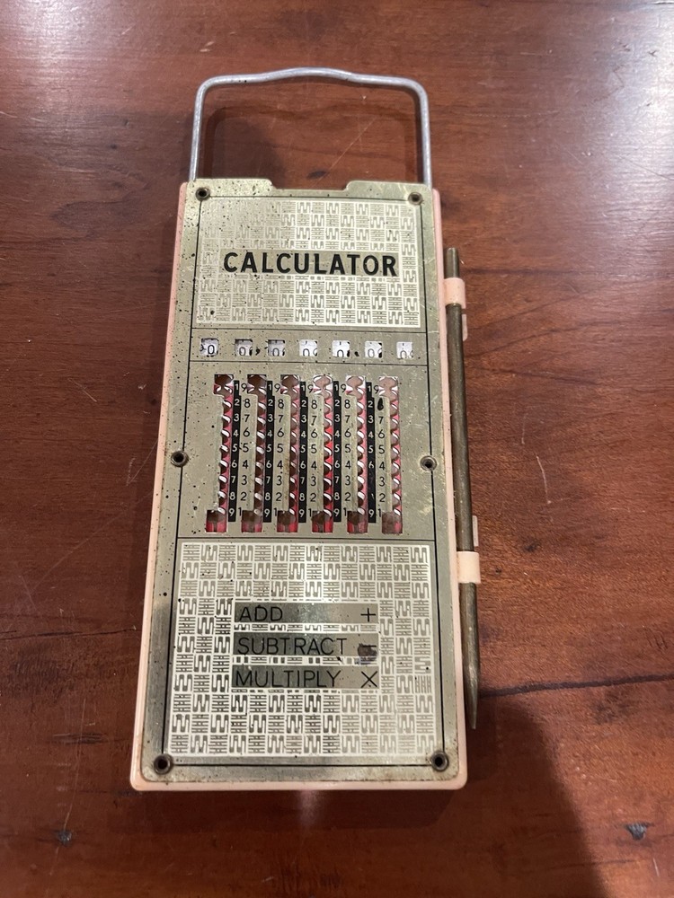 Vintage AD Subtract Multiply Pocket Size Calculator Adding Machine/ NOT TESTED