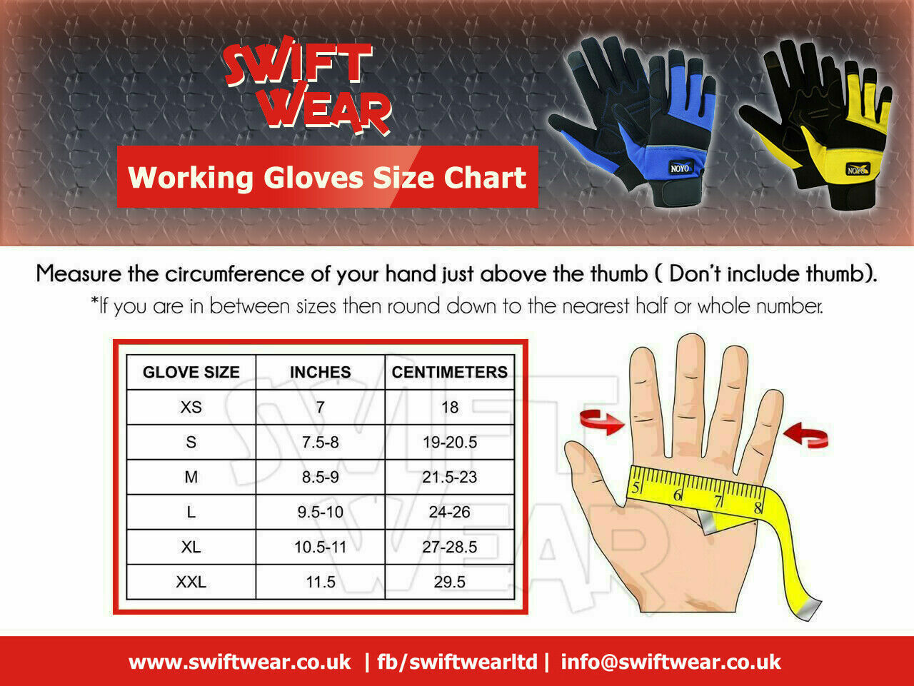 Mechanics Work Gloves Washable Safety Hand Protection Heavy Gardening Duty
