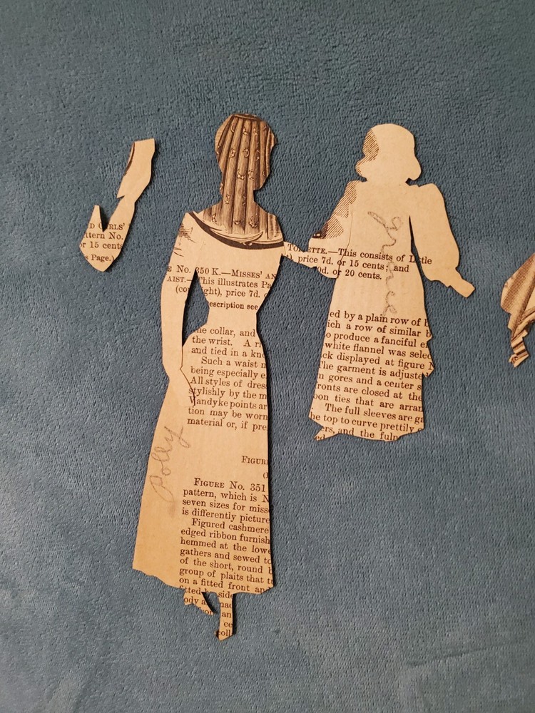 Victorian Paper Dolls Newspaper Cut Out