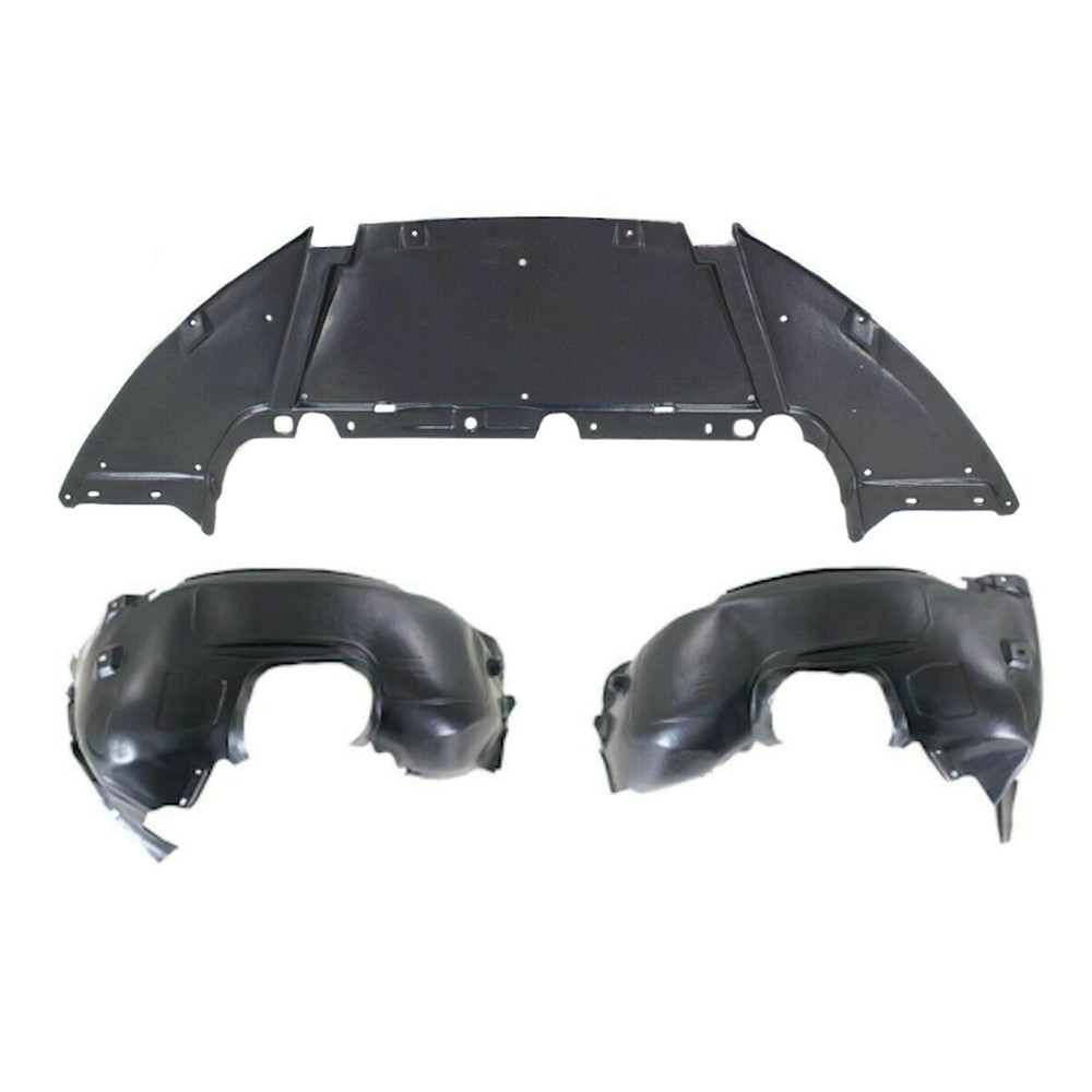 Fender Liner & Lower Engine Under Cover Set w/ Clips For 2012-2014 Ford Focus