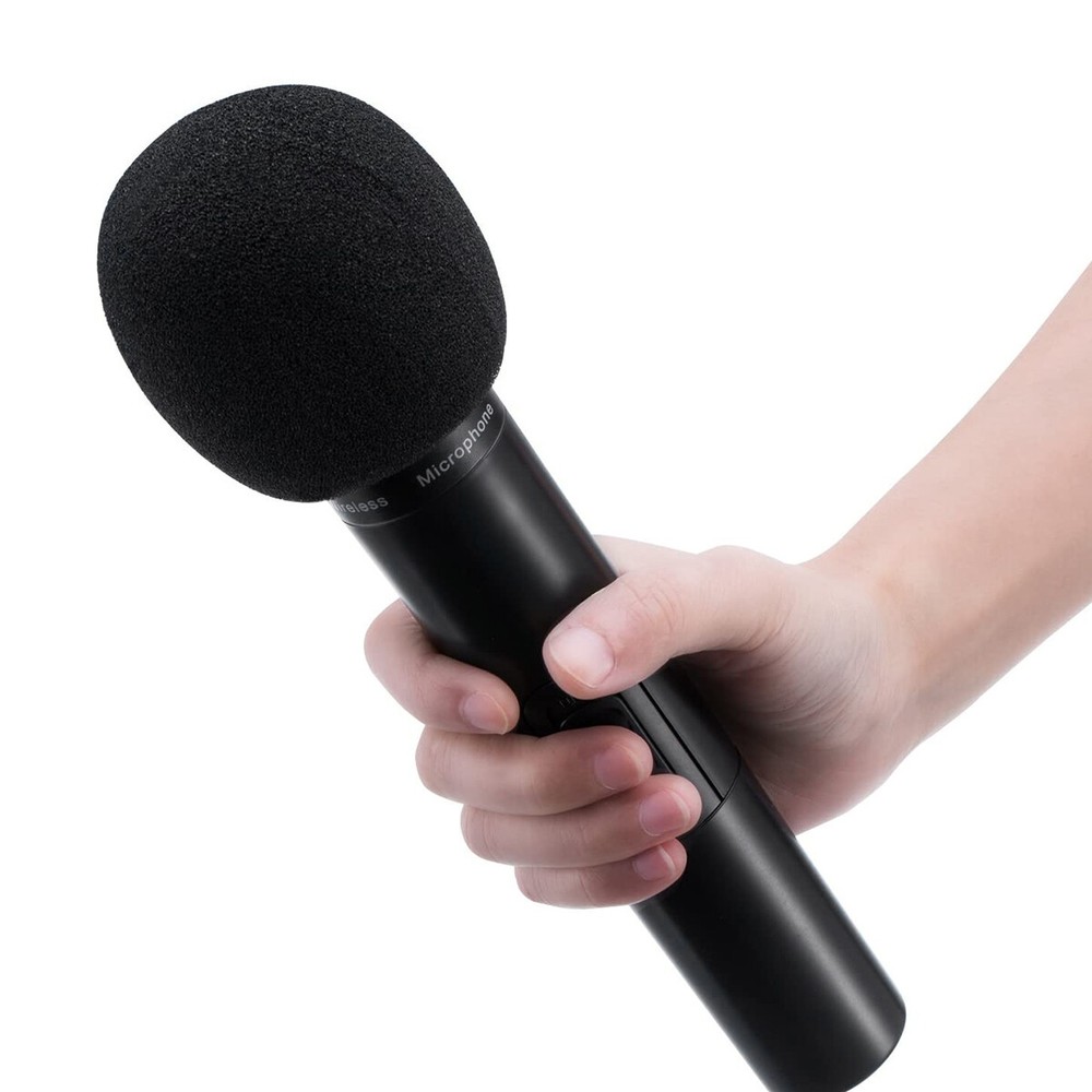 10pcs Black Microphone Windscreen Sponge Foam Mic Cover Pop Filter