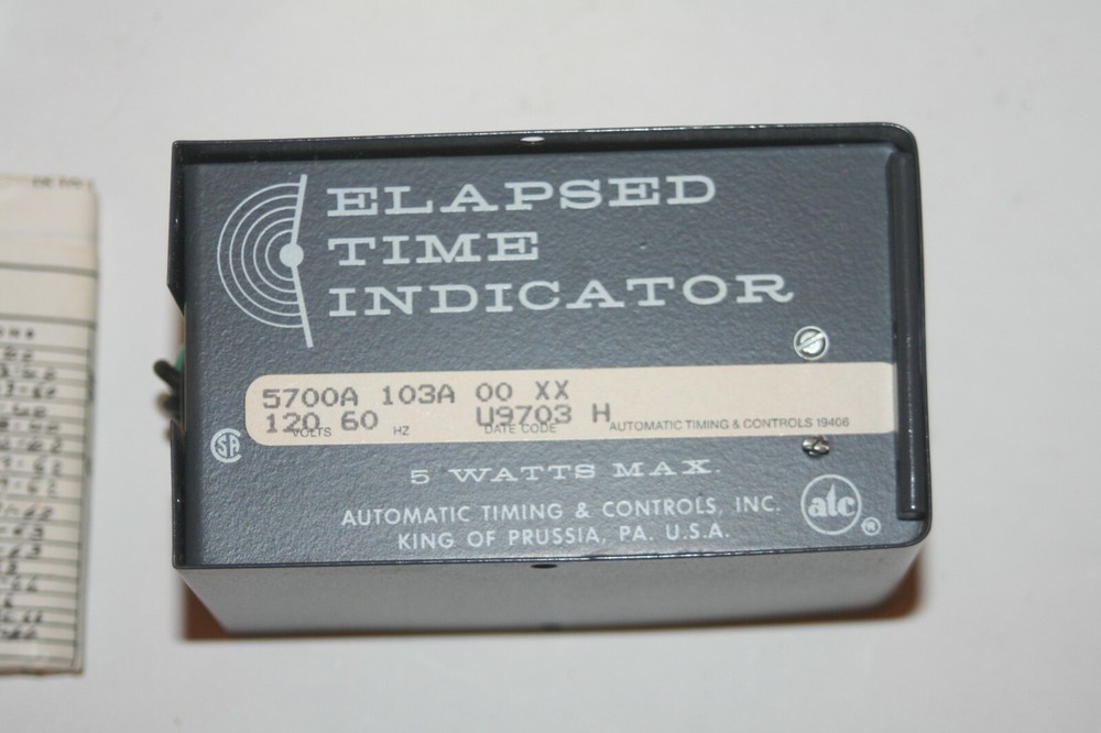 ATC Elapsed Time Indicator Type: 5700A 103A U9703 120 Volts * NEW *