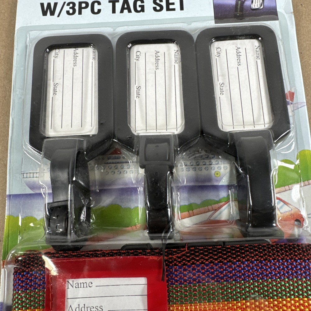 NEW 3 Pc Tags Set with Adjustable Belt with Quick Release