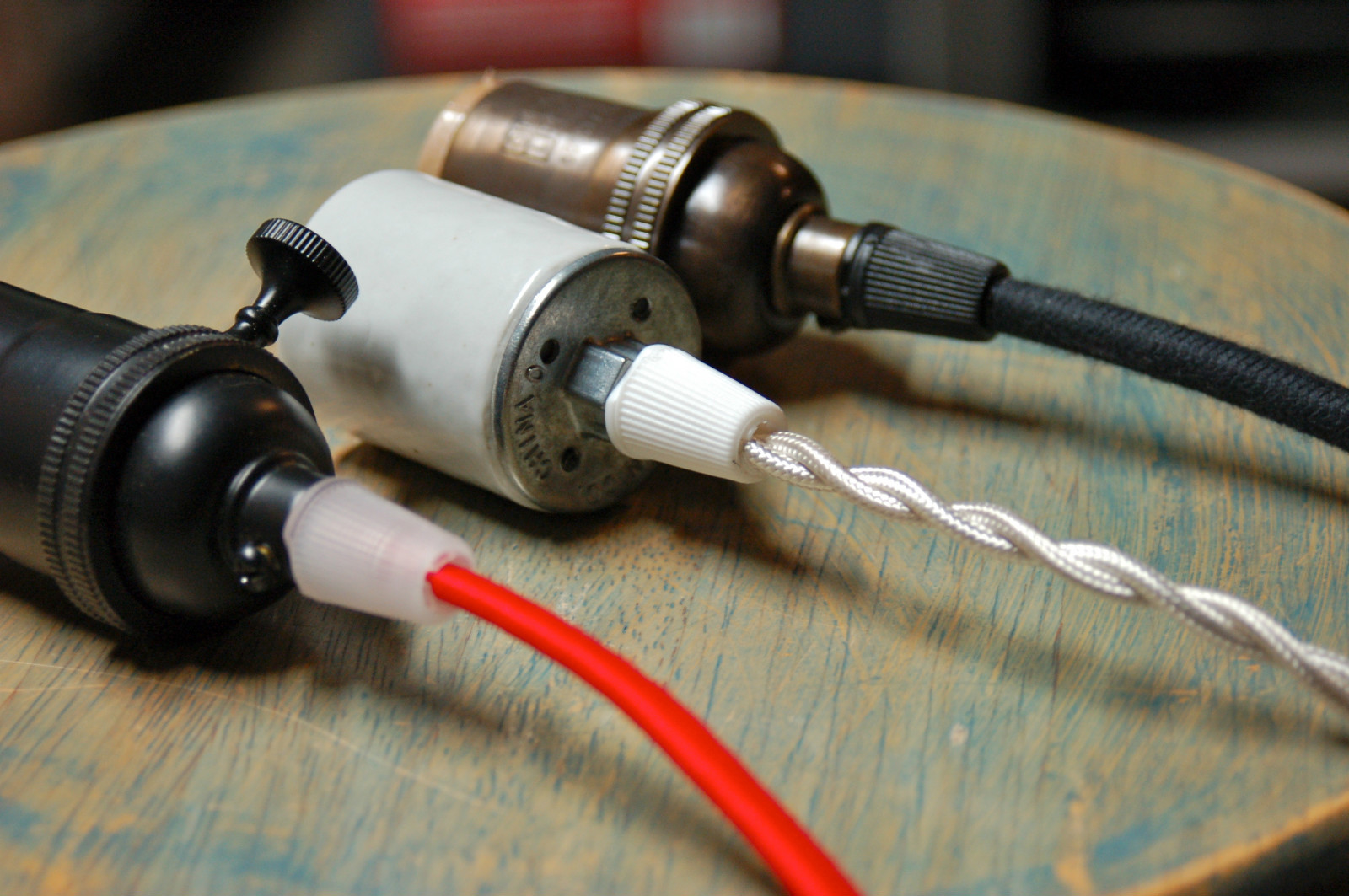 Strain Relief Piece, Threaded Cord Grip Great w Cloth Wire, Pendant Light Socket