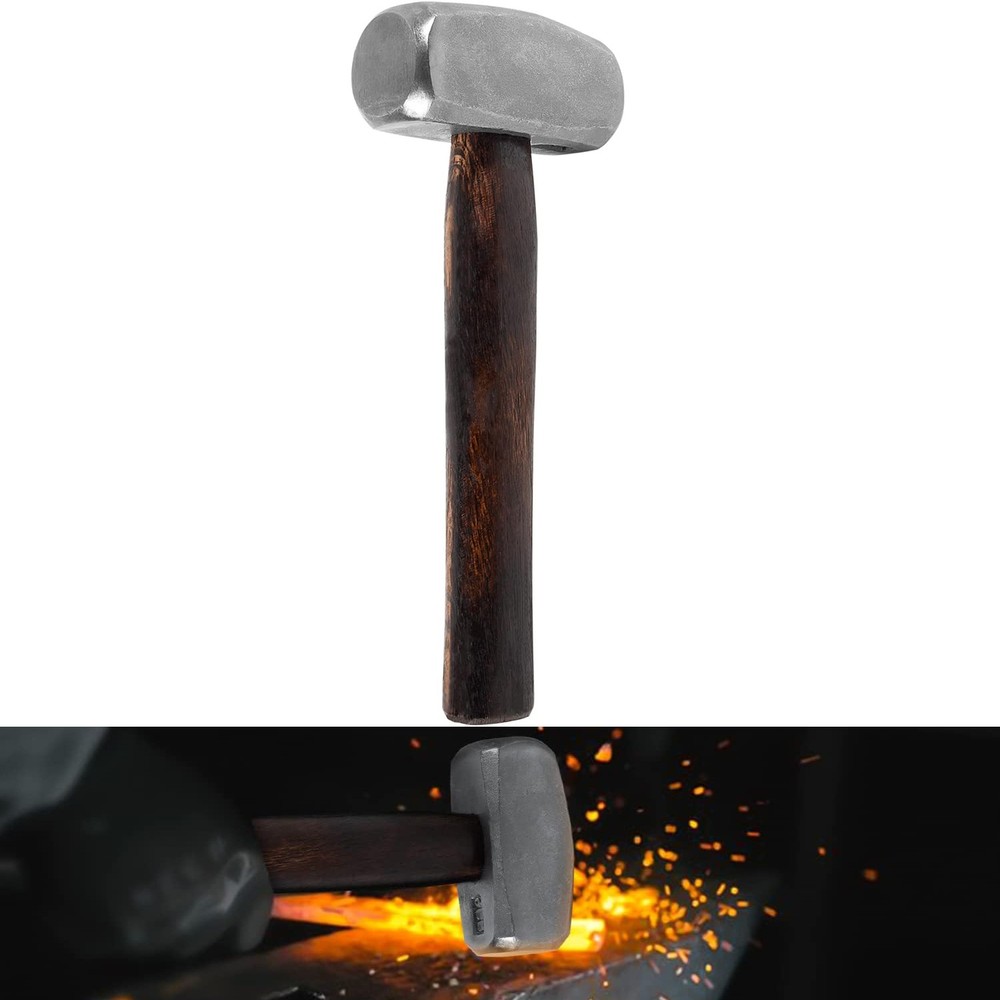 3LB Blacksmith Hammer Bladesmith Forge Handmade Knife Making Farrier Flat Round