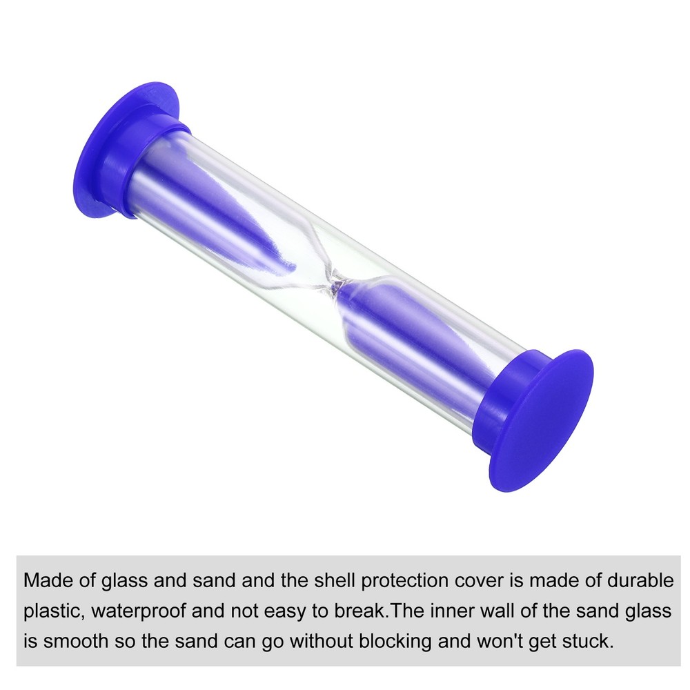 1 Minute Sand Timer, 4Pcs Small Sandy Clock, Count Down Sand Glass Blue