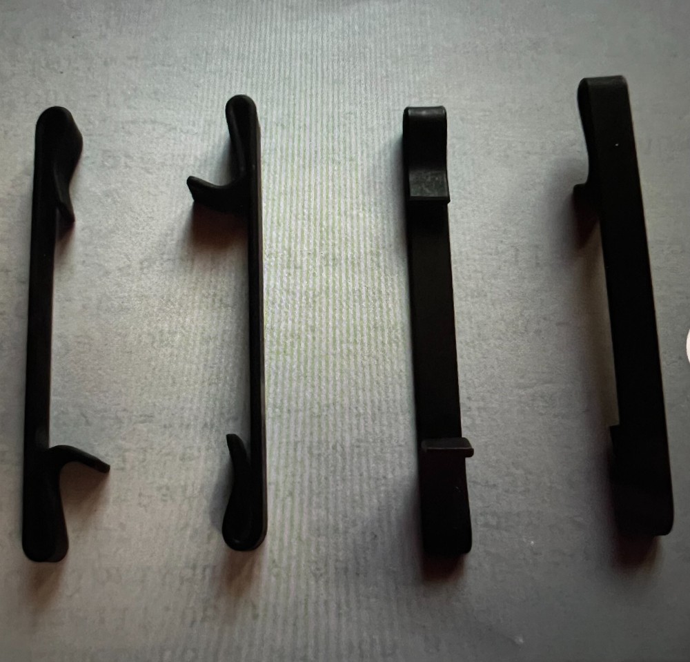 6 EARLY 2'' DOUBLE LOOP STYLE LUMIDOR TOOL BOX DRAWER SLIDE SPRING KEEPER CLIPS