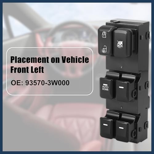 Power Window Switch, Front Left Driver Side Window Control Switch for Kia