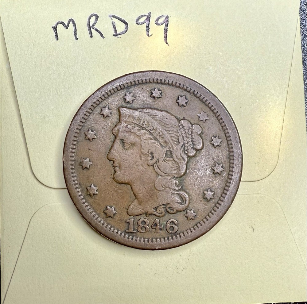 1846 Braided Hair Large Cent – Nice Circulated Example