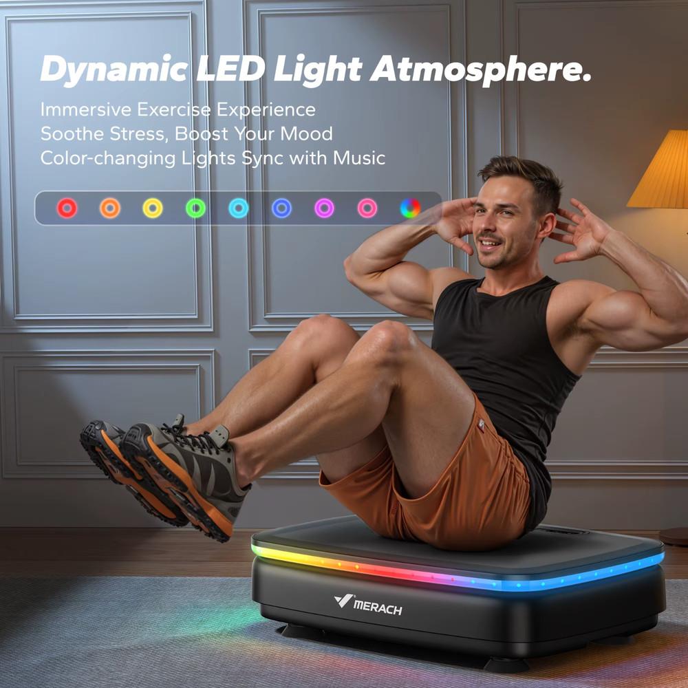 Vibration Plate Exercise Machine Whole Body Workout Platform Lymphatic Drainage