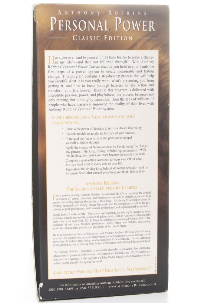 Anthony Robbins Personal Power Classic Edition 7 CD Set Achievement Program Kit